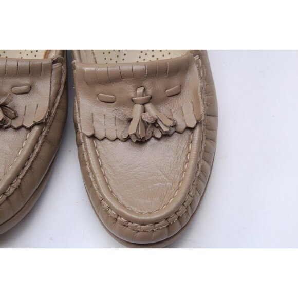 Nwob Sas Kiltie Loafers Tasseled Women's Tan Beige Shoes Sz 6 M - Picture 4 of 12